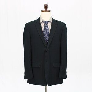 J. Ferrar 44L Black Solid 2-Button Sport Coat Blazer Jacket G292
